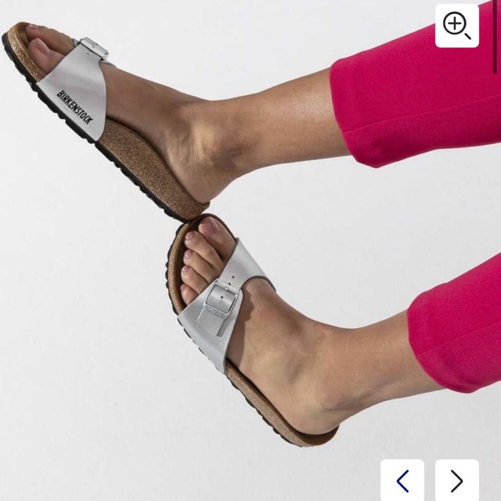 Birkenstock Madrid Women's metallic Silver Sandals